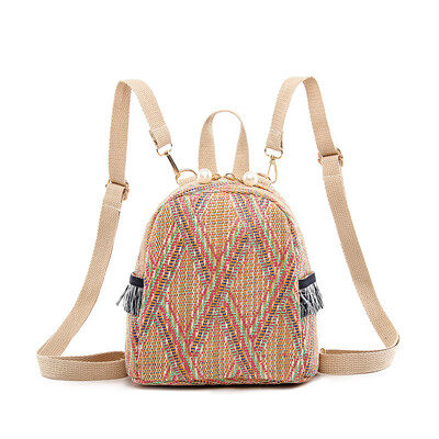 

Travel bag lady bag summer fresh straw woven Single Shoulder Bag Beach Bag Handbag Backpack