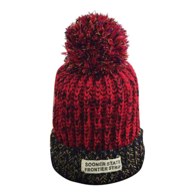 

Tailored Men Women Autumn Winter Outdoor Warm Hairball Hats Crochet Knit Holey Beanie Cap