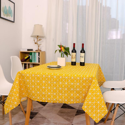 

Tablecloth Rectangle Table Cloth Cotton Linen Wrinkle Free Anti-Fading Tablecloths Washable Dust-Proof Table Cover for Dining Kit