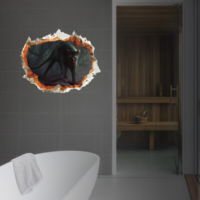 

Toponeto 3D Halloween Horror Decor Vivid Ghost Bat Scary Wall Sticker Decal Removable