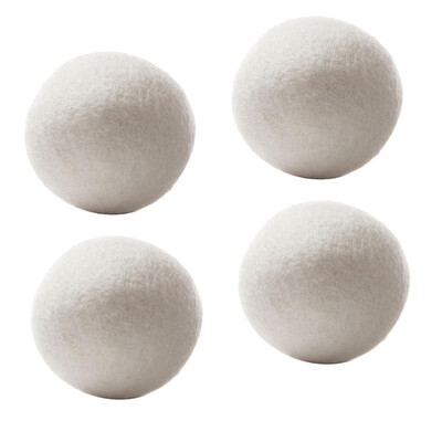 

Toponeto Sheep 2-Pack Premium Wool Dryer Balls Reusable Natural Fabric Softener 6CM