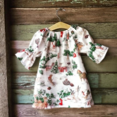 

Newborn KIds Baby Girls Cartoon Deer Christmas Dress Princess Party Clothes Set