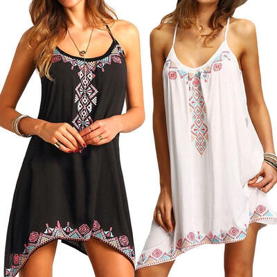 

Boho Sexy Women Sleeveless Party Evening Cocktail Summer Beach Short Mini Dress