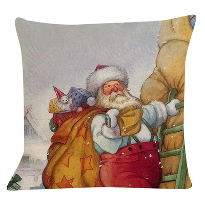 

Tailored New Christmas Cotton Linen Pillow Case Sofa Cushion Cover Home Decor