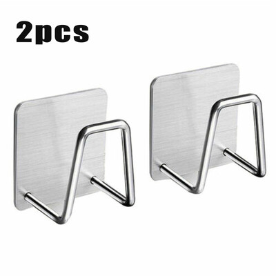 

Kitchen Self-adhesive Base Brush Sponge Sink Draining Towel Rack Washing Holder