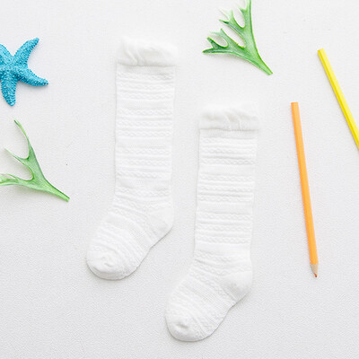 

Necessaries Summer Cotton Childrens Net Socks Baby Knee Stockings Retro Breathable Anti-mosquito Net Socks