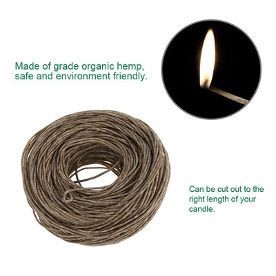 

61m Organic Hemp Candle Hemp Core with Pure Bee wax for DIY Oil Lamp Organic Hemp Candle Wick Candle Core