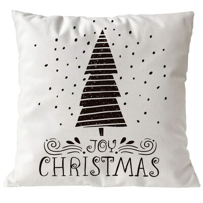 

Siaonvr Merry Christmas Pillow Cases Linen Sofa Cushion Cover Home Decor Pillow Core