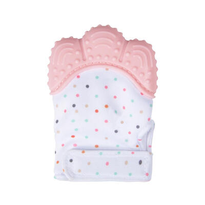 

Greensen Silicone Baby Teething Mitten Sounding Baby Glove Teether Soothing Pain Relief Teething Gloves