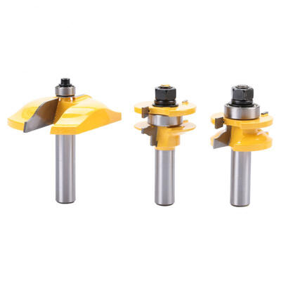 

Greensen 3pcsset Woodworking Cutter Milling 12" Shank Slotting Router Bit