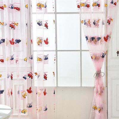 

1Pcs Childrens Cartoon Car Tulle Curtain 100 200cm Door Room Drape window Curtain