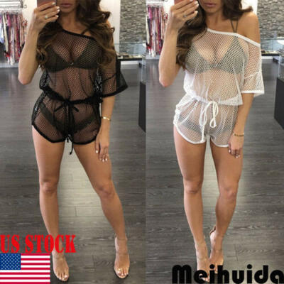 

US Women Summer Beach Dress Lace Crochet Bikini Cover Up Swimwear Bathing Suit