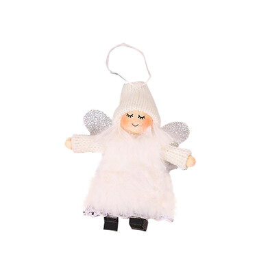 

Gobestart Christmas Decoration Christmas Plush Angel Creative Cartoon Wings Pendant