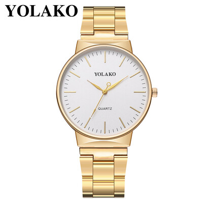 

Gobestart YOLAKO Mens Quartz Stainless Steel Band Newv Strap Watch Analog Wrist Watch