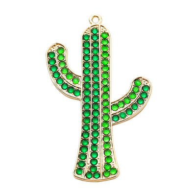 

DIY Full Drill Diamond Painting Keychain Cactus Necklace Bag Pendants Gift