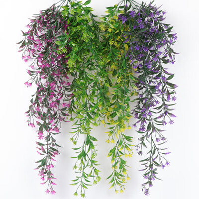 

78cm Artificial Plant Holders Hanging Wicker Flowers Home Garden Decorations