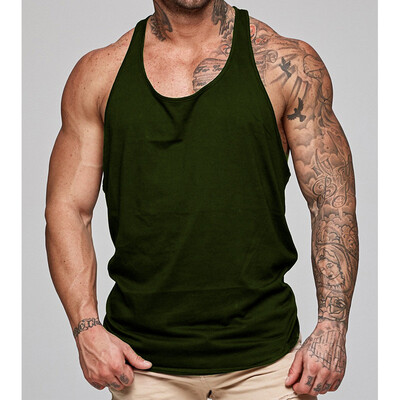 

BODYBUILDING TANK TOP GYM STRINGER WORKOUT VEST SINGLET MEN FITNESS SHIRT NEW