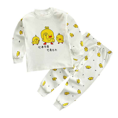 

Autumn Baby Kids Girls Boys Cartoon Print Sleepwear Set Long Sleeve Blouse TopsPants Pajamas