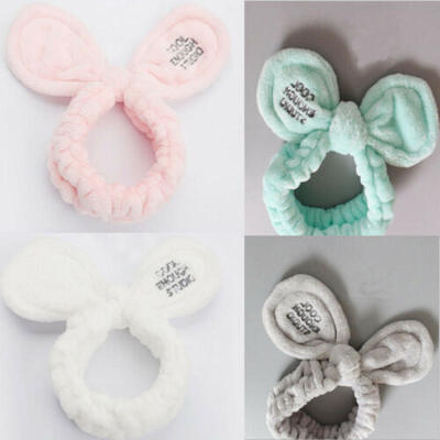 

Lady Girls cute Cat Ears hair band Yoga Makeup Elastic Turban Hair Band 4 colors