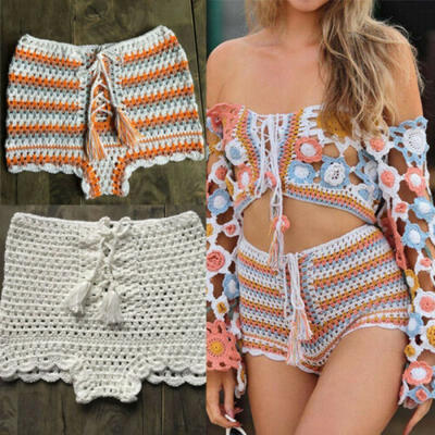 

Fashion Women Swim Shorts Ladies Swimming Bottom Surfing Pants Hand-Woven