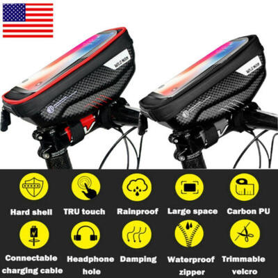 

Waterproof Touch Screen Bike Bicycle Handlebar Bag Holder Pouch 6 Cell Phone
