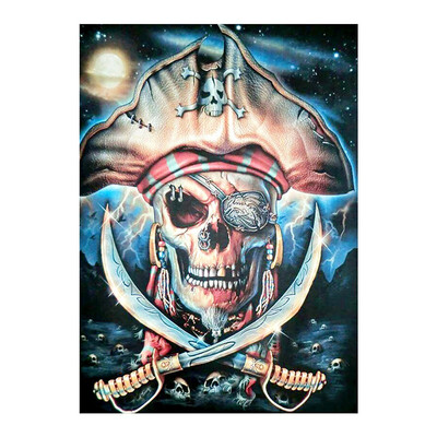 

pirate skull Diamond Painting Full Round halloween portrait New DIY Toy sticking drill cross embroidery 5D home decorative