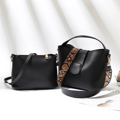 

Tailored Lady Handbag Shoulder Bag Tote Purse Fashion Leather Snake-like Shoulder Strap
