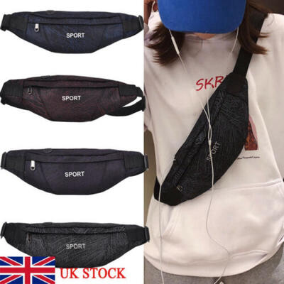 

UK Womens Men Travel Waist Fanny Pack Money Belt Wallet Multicolor Bum Bag Pouch