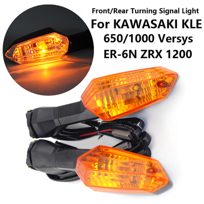 

2X 12V 10W FrontRear Turn Signal Light Lamp Amber For KAWASAKI ER-6N 2012-2017