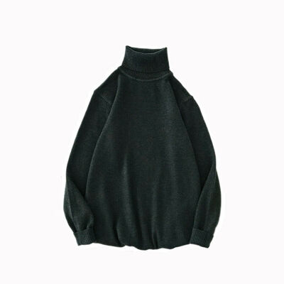 

Mens Winter Warm Knitted Roll Turtle Neck Pullover Solid Sweater Jumpers Tops