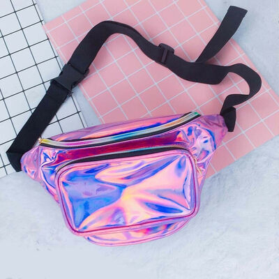 

Women Travel Waist Fanny Pack Money Belt Wallet Glitter Multicolor Bum Bag Pouch