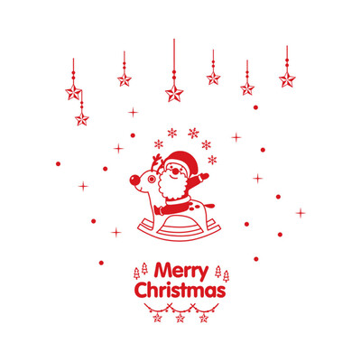

〖Follure〗New Year Merry Christmas Snowflake Wall Sticker Home Shop Windows Decals Decor