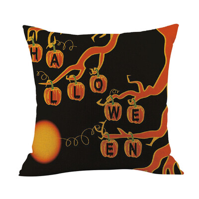 

〖Follure〗Halloween Pillowcase Cushion Case Home Decoration Linen Cushion Cover