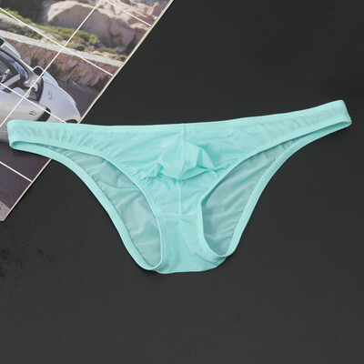 

Men Seamless Underwear Briefs Sheer Bulge Pouch Lingerie Thongs Panties Sissy