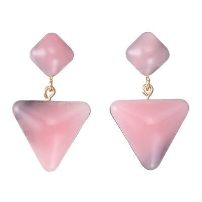 

Bohemia Triangle Splicing Marble Acrylic Drop Earrings For Women Geometric Earrings Jewelry Gift Drop Shipping