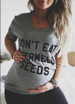

Summer New Arrival Letter Printed Short Sleeve Maternity T-shirt