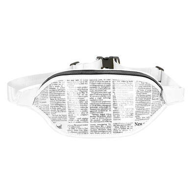

Newspaper Print Sport Waist Handbags Women Fanny Belt Packs Small Chest Bag