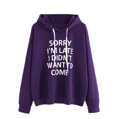 

Womens Long Sleeve Letter Print Shirt Hoodie Pullover Sweatshirt Tops Blouse