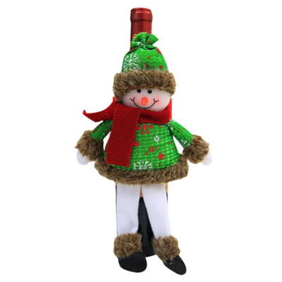 

Christmas Party Wine Bottle Cover Santa Claus Snowman Dolls Xmas Home Restaurant Dinner Decoration Christmas Champagne Wine Hat