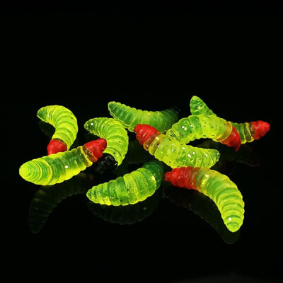 

100 PCS 24cm Fishing Lure Maggot Grub Soft Baits Worms Fishing Baits