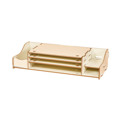 

Large Size Monitor Riser Stand Wood Organizer File Stationery Holder for Office Desks School Home