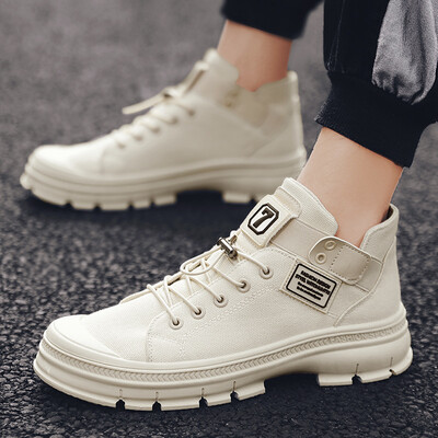 

Wild England high help Martin boots breathable canvas tide Martin shoes trend wild mens casual Martin shoes