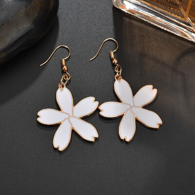 

Petal Earrings Necklace Set New Womens Sweet Beauty Jewelry Creative Design New Cute Multi-color Flower Wedding Party Gift