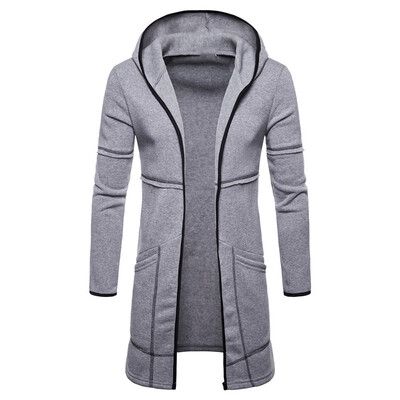 

Mens Hooded Coat Hoodie Long Sleeve Cardigan Jacket Top Loose Casual Outwear