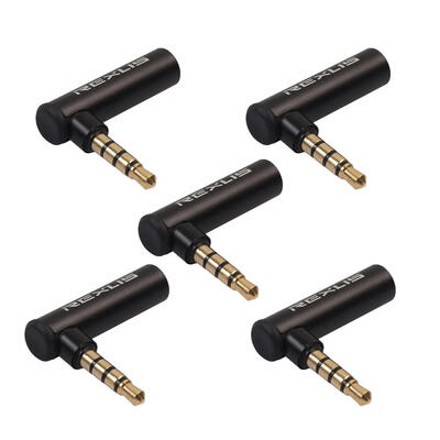 

90 Degree Right Angled 35mm Male to Female Adapter Connector Stereo Plug