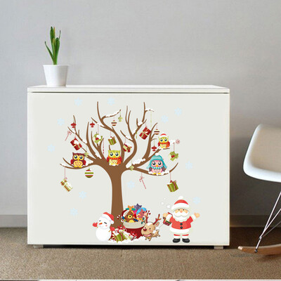 

Tailored Merry Christmas Tree Santa Claus Wall Stickers Vinyl Home Wall Decor Decals