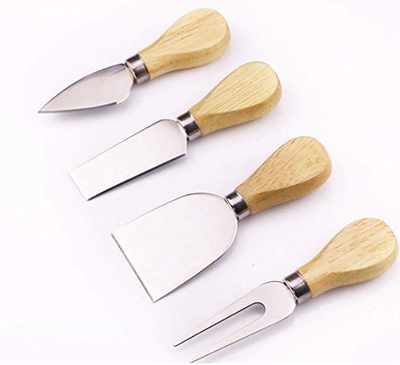 

4-piece Cheese Set Cheese Knife Stainless Steel Cheese Knife Wooden Handle