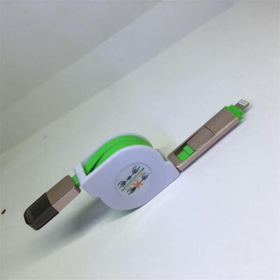 

Universal 2-in-1 USB To Micro USB 8 Pin Lightning Scalable Charging Cable Telescopic Data Cord For IPhone Android Phones