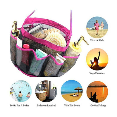 

〖Follure〗Mesh Shower Tote Wash Bag Bathroom Caddy With 8 Basket Pocket Storage Package