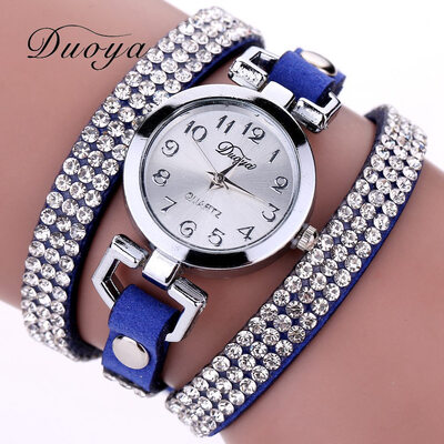 

Womens Watch Fashion Trends Korean Knitting Diamond Circle Womens Watch